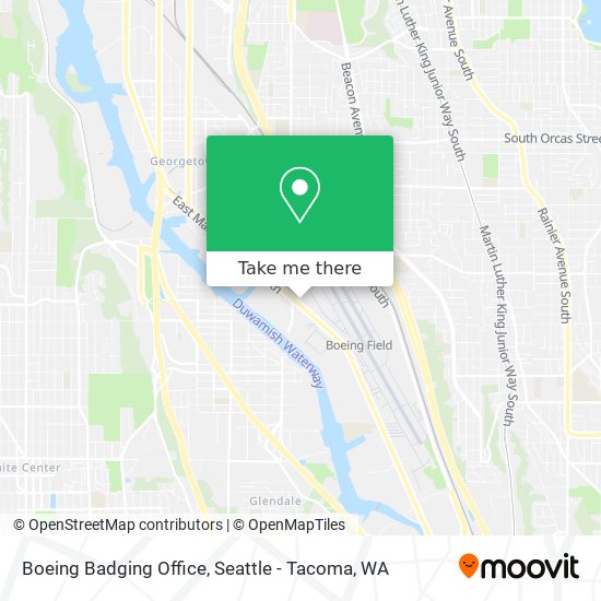 Boeing Badging Office map
