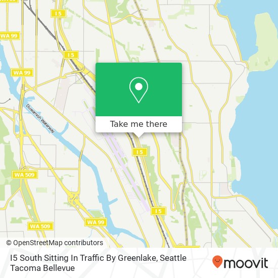 Mapa de I5 South Sitting In Traffic By Greenlake