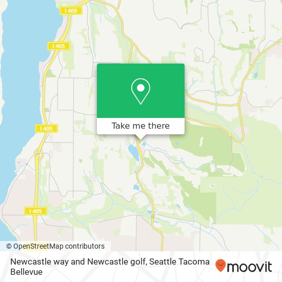 Newcastle way and Newcastle golf map