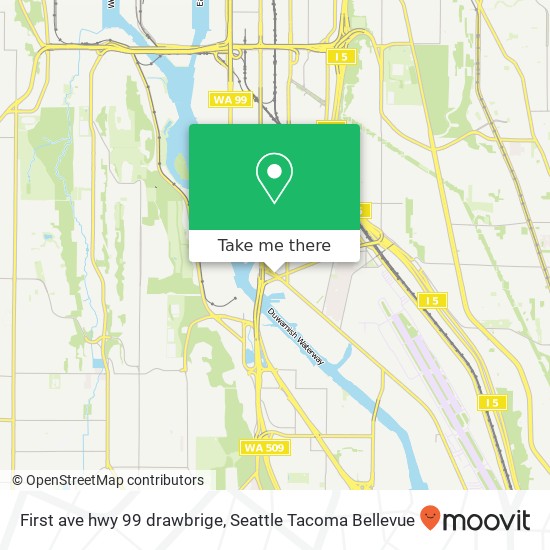 First ave hwy 99 drawbrige map