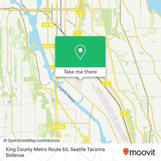 King County Metro Route 60 map