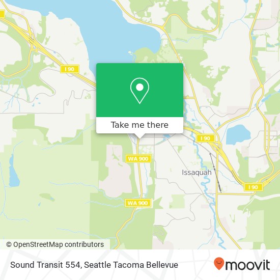 Mapa de Sound Transit 554