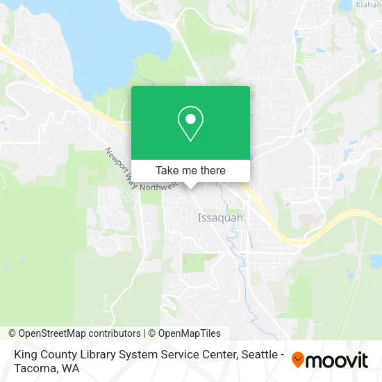 Mapa de King County Library System Service Center