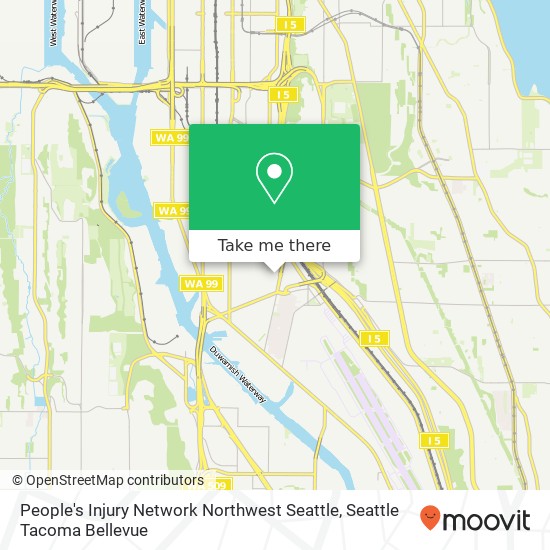 Mapa de People's Injury Network Northwest Seattle