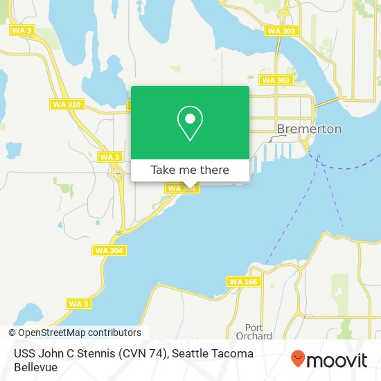 USS John C Stennis (CVN 74) map