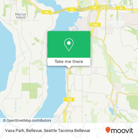 Vasa Park, Bellevue map