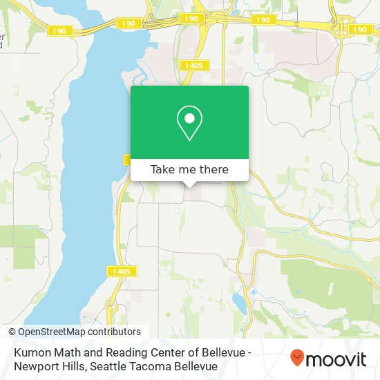 Mapa de Kumon Math and Reading Center of Bellevue - Newport Hills