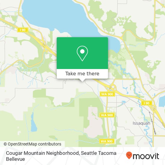 Cougar Mountain Neighborhood map