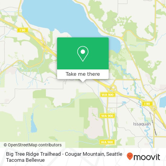 Mapa de Big Tree Ridge Trailhead - Cougar Mountain