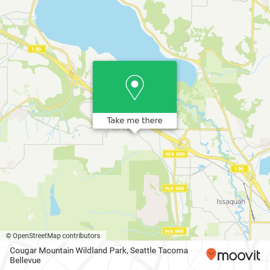 Mapa de Cougar Mountain Wildland Park