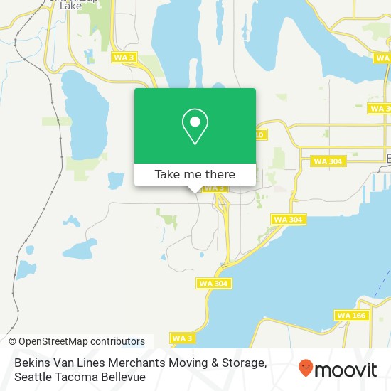 Mapa de Bekins Van Lines Merchants Moving & Storage