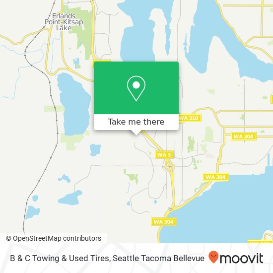 B & C Towing & Used Tires map