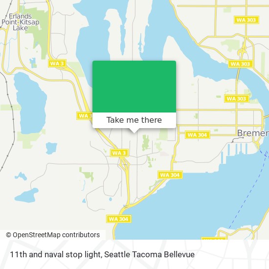 Mapa de 11th and naval stop light