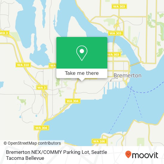 Bremerton NEX / COMMY Parking Lot map