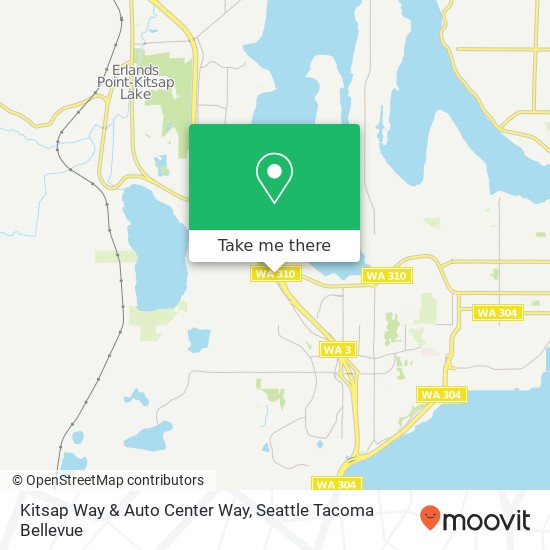 Kitsap Way & Auto Center Way map