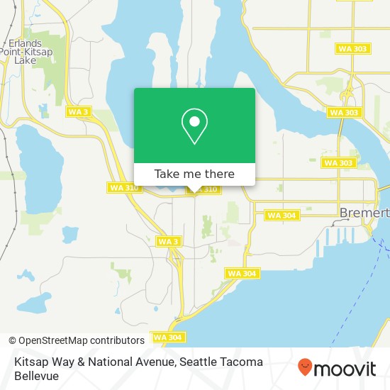 Mapa de Kitsap Way & National Avenue