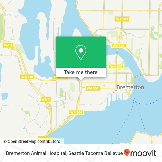 Bremerton Animal Hospital map