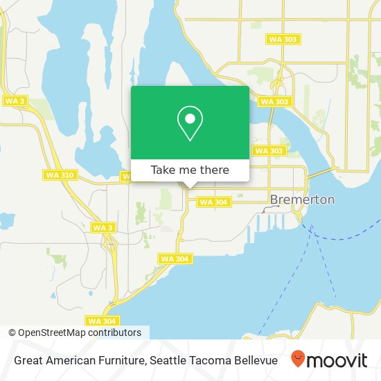 Mapa de Great American Furniture