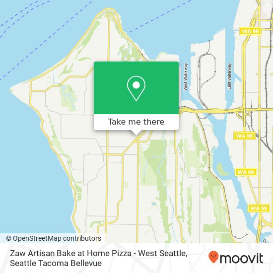 Zaw Artisan Bake at Home Pizza - West Seattle map