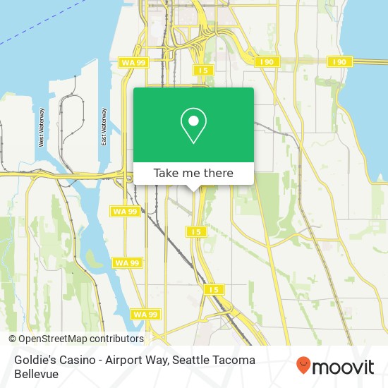 Goldie's Casino - Airport Way map