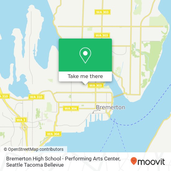 Mapa de Bremerton High School - Performing Arts Center