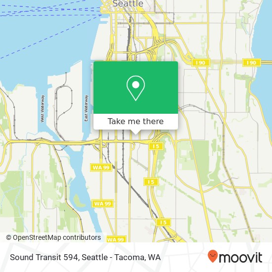 Mapa de Sound Transit 594