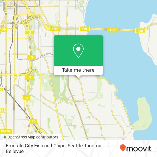 Emerald City Fish and Chips map