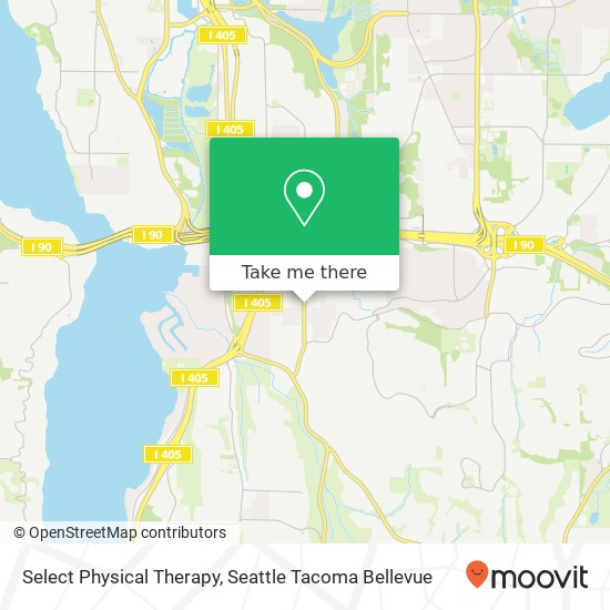 Select Physical Therapy map