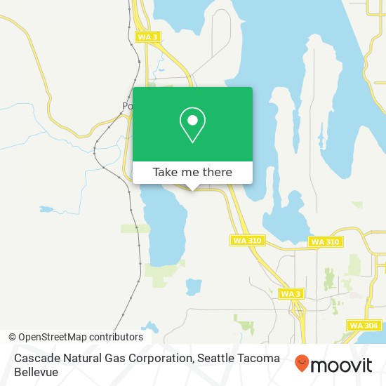 Mapa de Cascade Natural Gas Corporation
