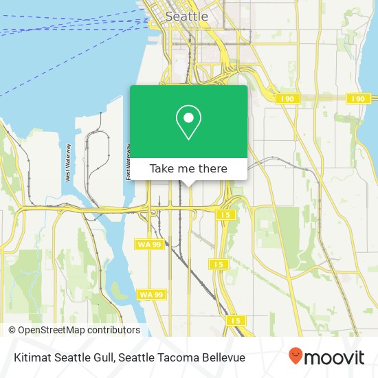 Kitimat Seattle Gull map