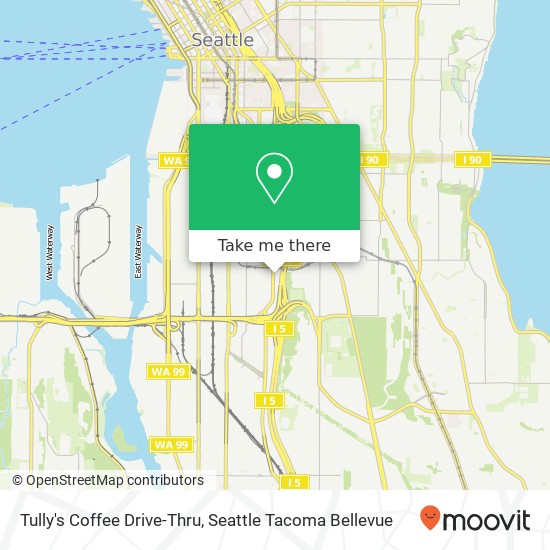 Tully's Coffee Drive-Thru map