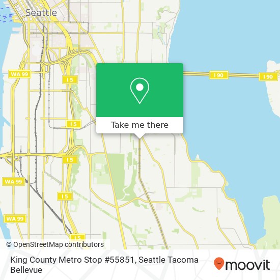 Mapa de King County Metro Stop #55851