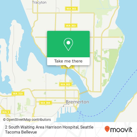 Mapa de 2 South Waiting Area Harrison Hospital