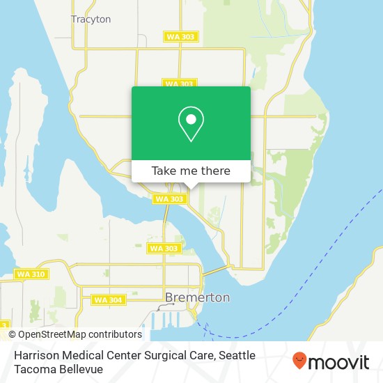 Mapa de Harrison Medical Center Surgical Care