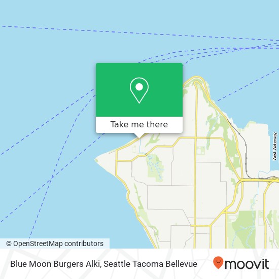 Mapa de Blue Moon Burgers Alki