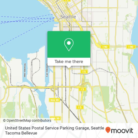 Mapa de United States Postal Service Parking Garage