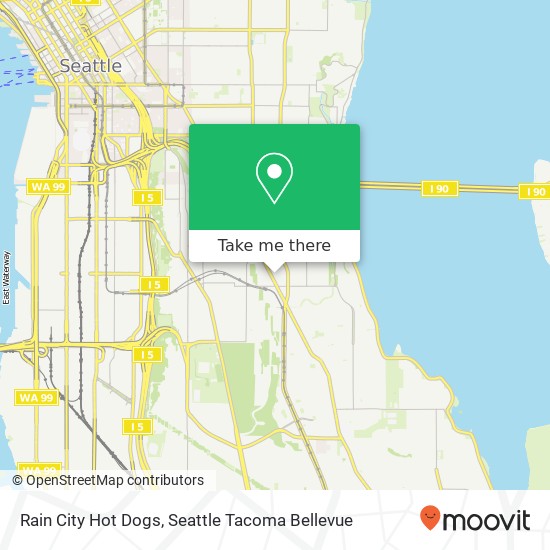 Mapa de Rain City Hot Dogs