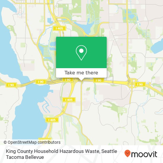 Mapa de King County Household Hazardous Waste