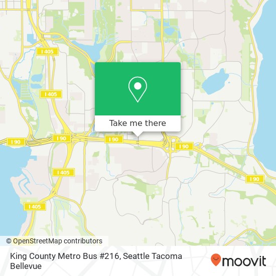 Mapa de King County Metro Bus #216