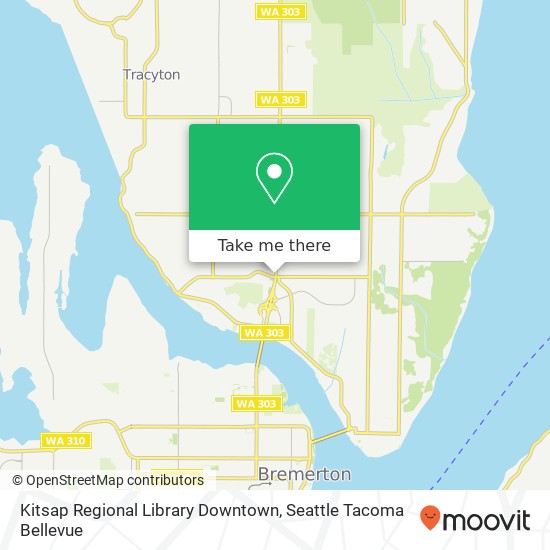 Mapa de Kitsap Regional Library Downtown