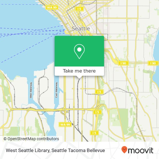 West Seattle Library map