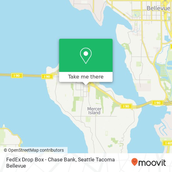 Mapa de FedEx Drop Box - Chase Bank