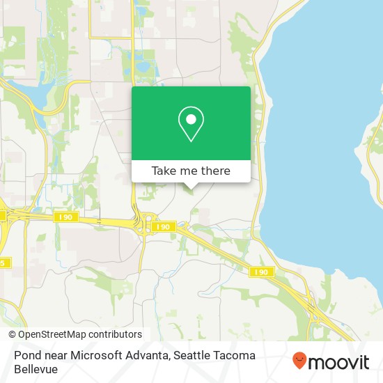 Pond near Microsoft Advanta map