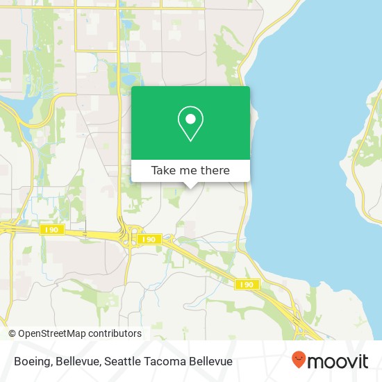 Boeing, Bellevue map