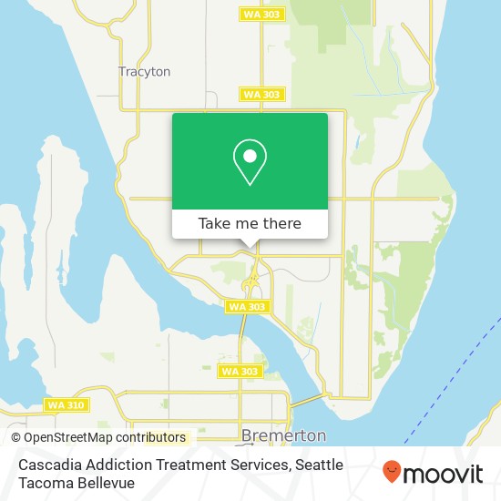 Mapa de Cascadia Addiction Treatment Services