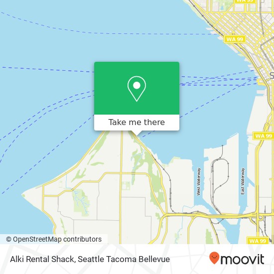 Alki Rental Shack map