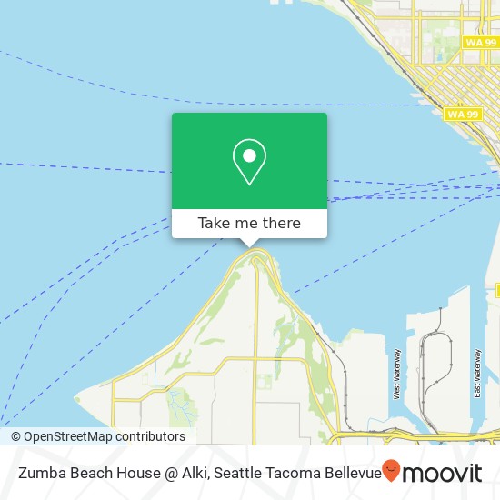 Mapa de Zumba Beach House @ Alki