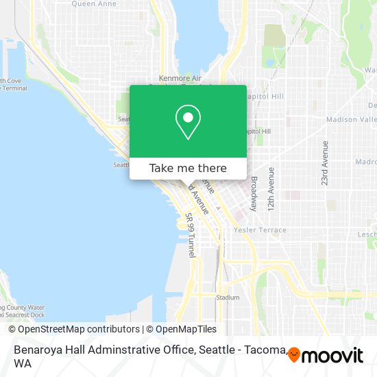 Benaroya Hall Adminstrative Office map
