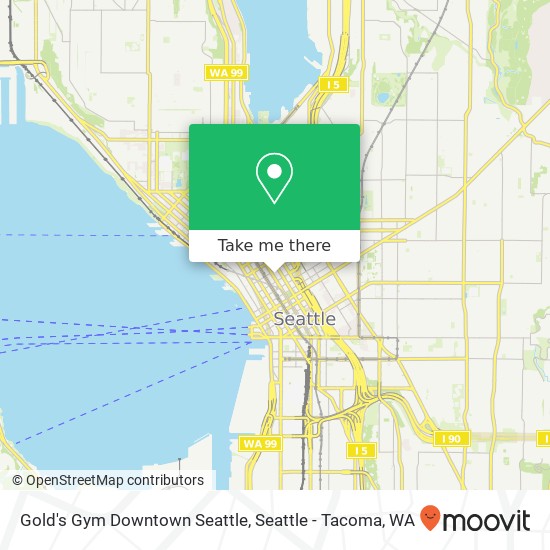 Gold's Gym Downtown Seattle map