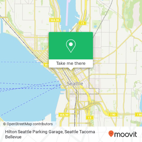 Hilton Seattle Parking Garage map